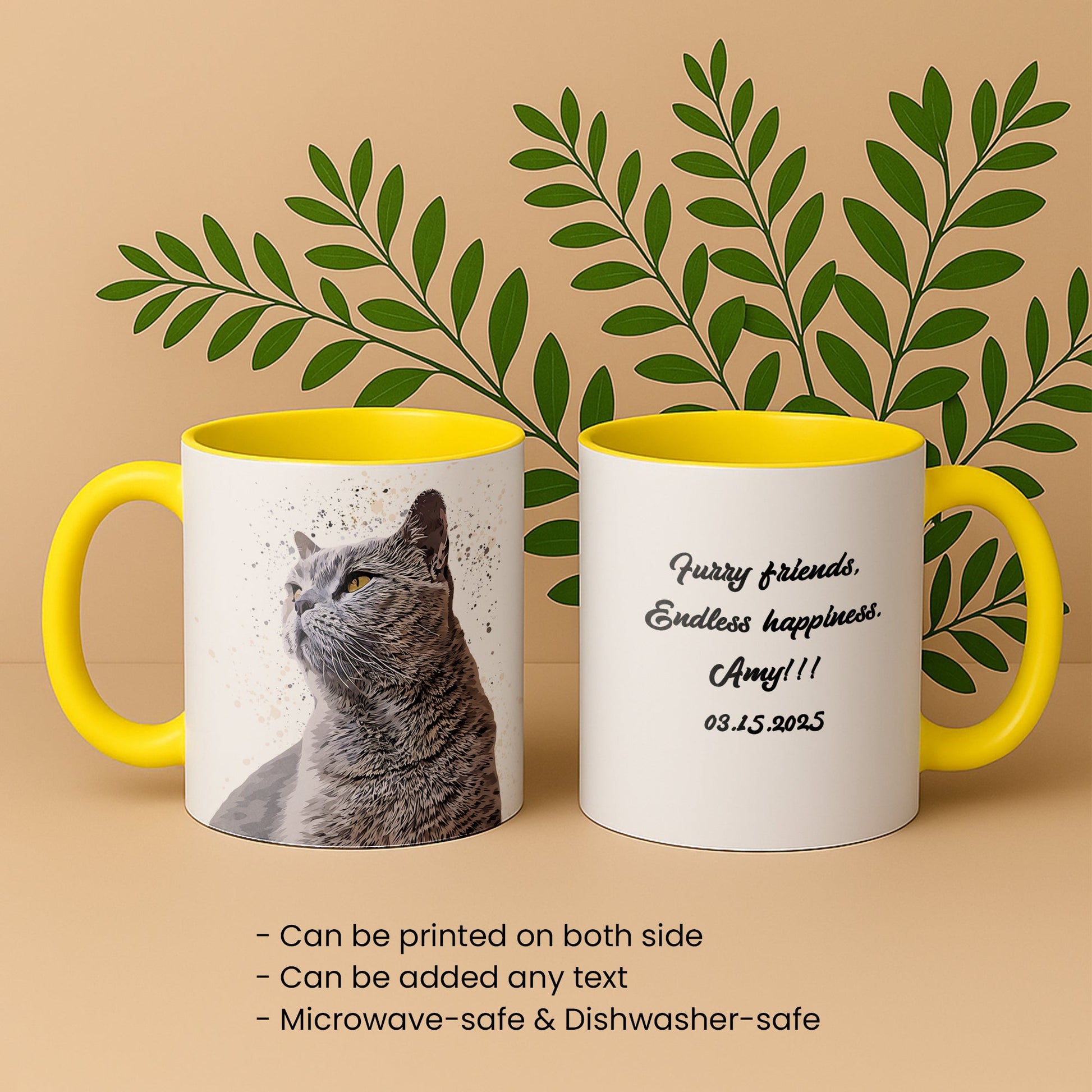 Personalized Pet Memory Mug, Turn Moment to Illustration Art, Accent Coffee Mug (11, 15oz) - BeUnikArt