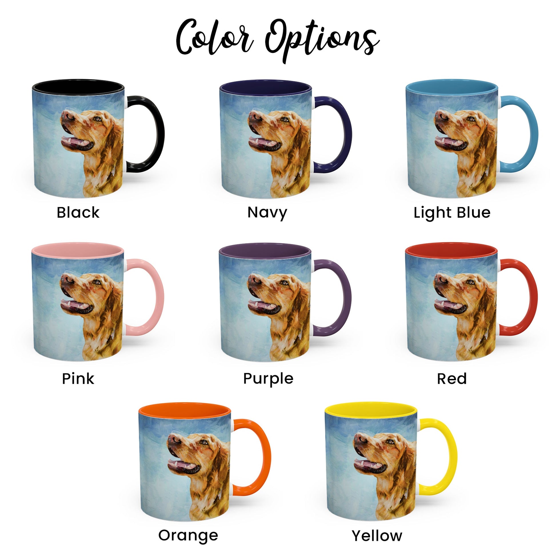 Personalized Pet Photo to Oil Painting Art, Unique Gift, Accent Coffee Mug (11, 15oz) - BeUnikArt