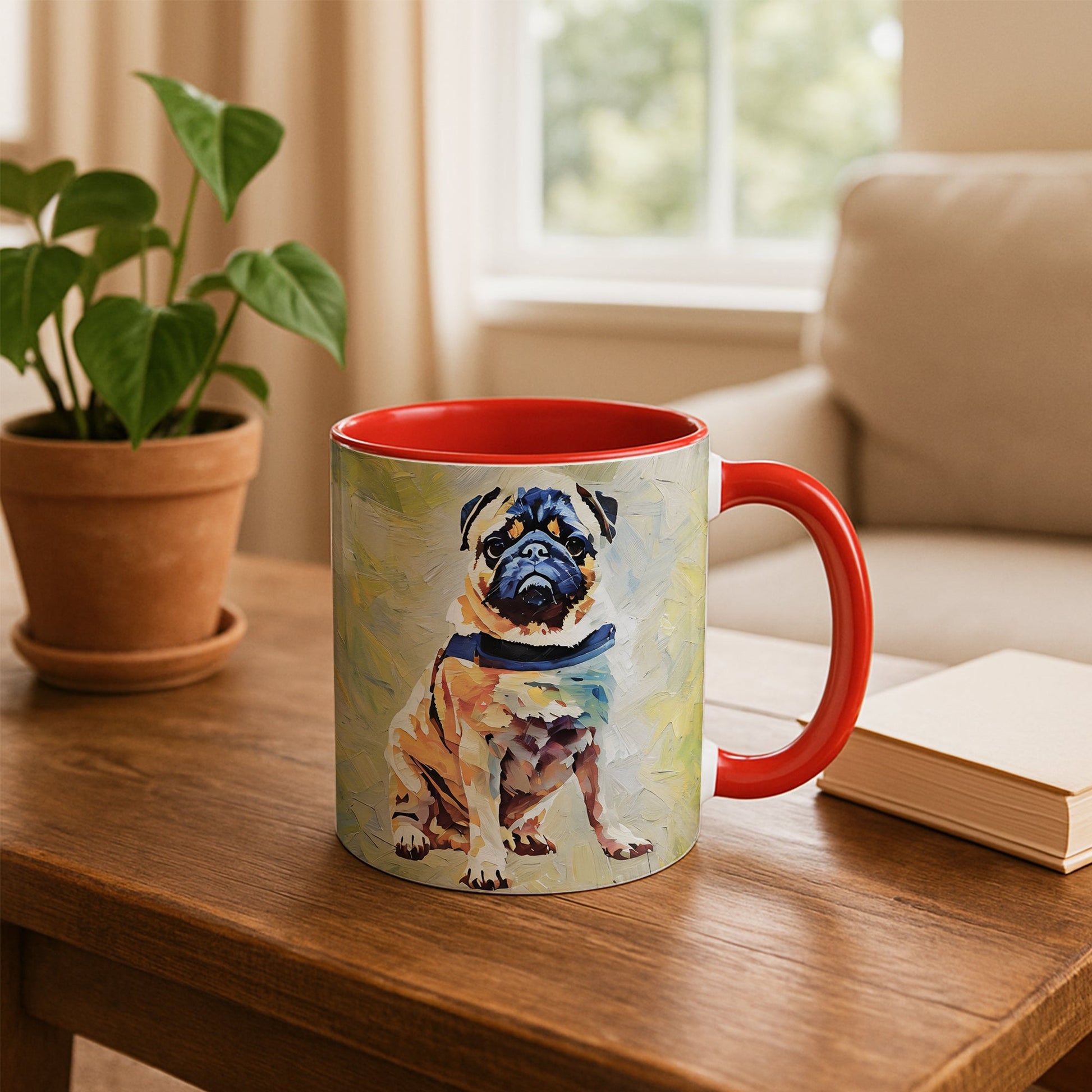 Personalized Pet Photo to Oil Painting Art, Unique Gift, Accent Coffee Mug (11, 15oz) - BeUnikArt