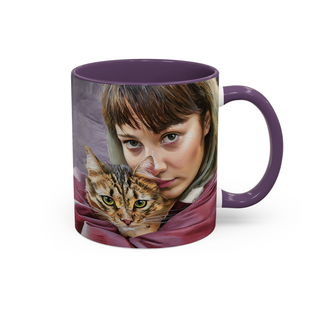 Personalized Pet Photo to Oil Painting Art, Unique Gift, Accent Coffee Mug (11, 15oz) - BeUnikArt