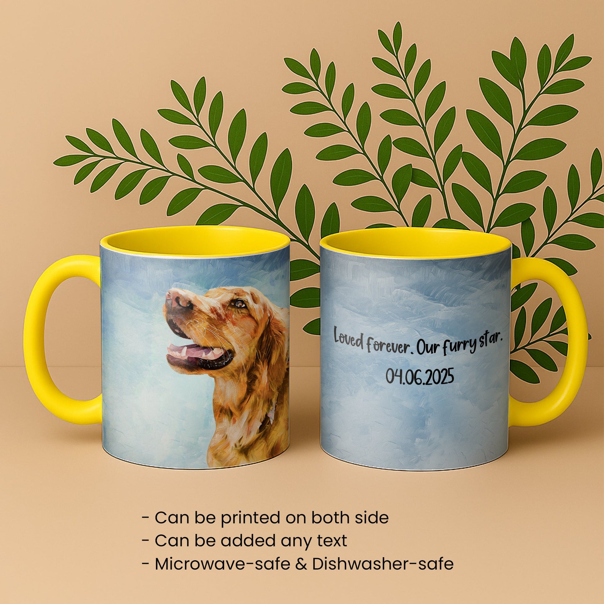 Personalized Pet Photo to Oil Painting Art, Unique Gift, Accent Coffee Mug (11, 15oz) - BeUnikArt