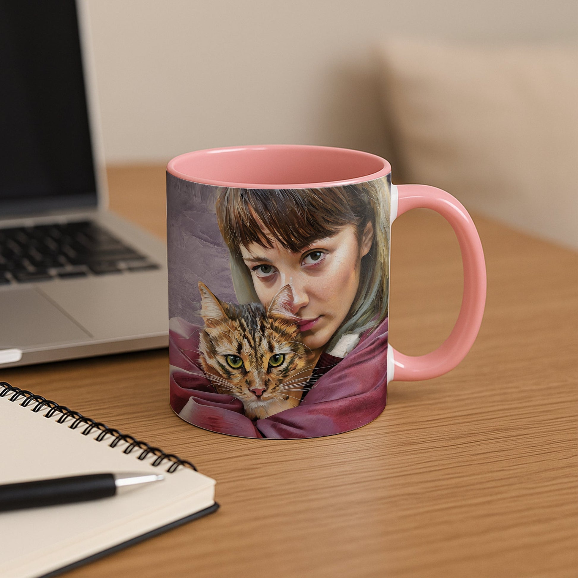Personalized Pet Photo to Oil Painting Art, Unique Gift, Accent Coffee Mug (11, 15oz) - BeUnikArt