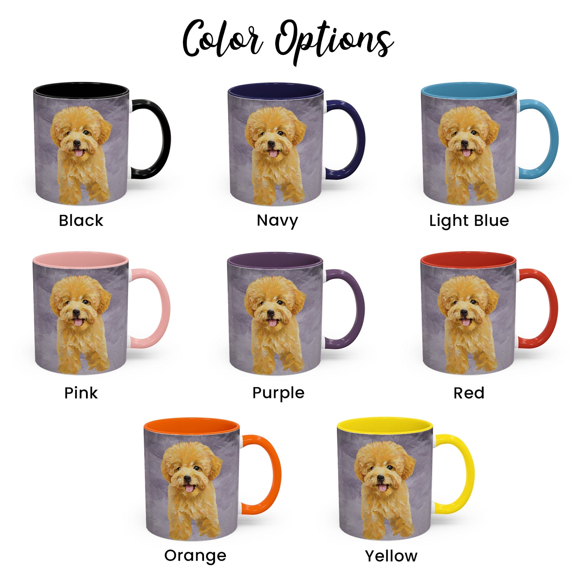 Personalized Pet Portrait Mug, Turn Photo to Oil Painting Style Art Gift, Accent Coffee Mug (11, 15oz) - BeUnikArt