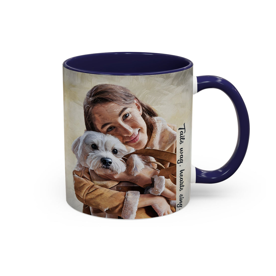Personalized Pet Portrait Mug, Turn Photo to Oil Painting Style Art Gift, Accent Coffee Mug (11, 15oz) - BeUnikArt