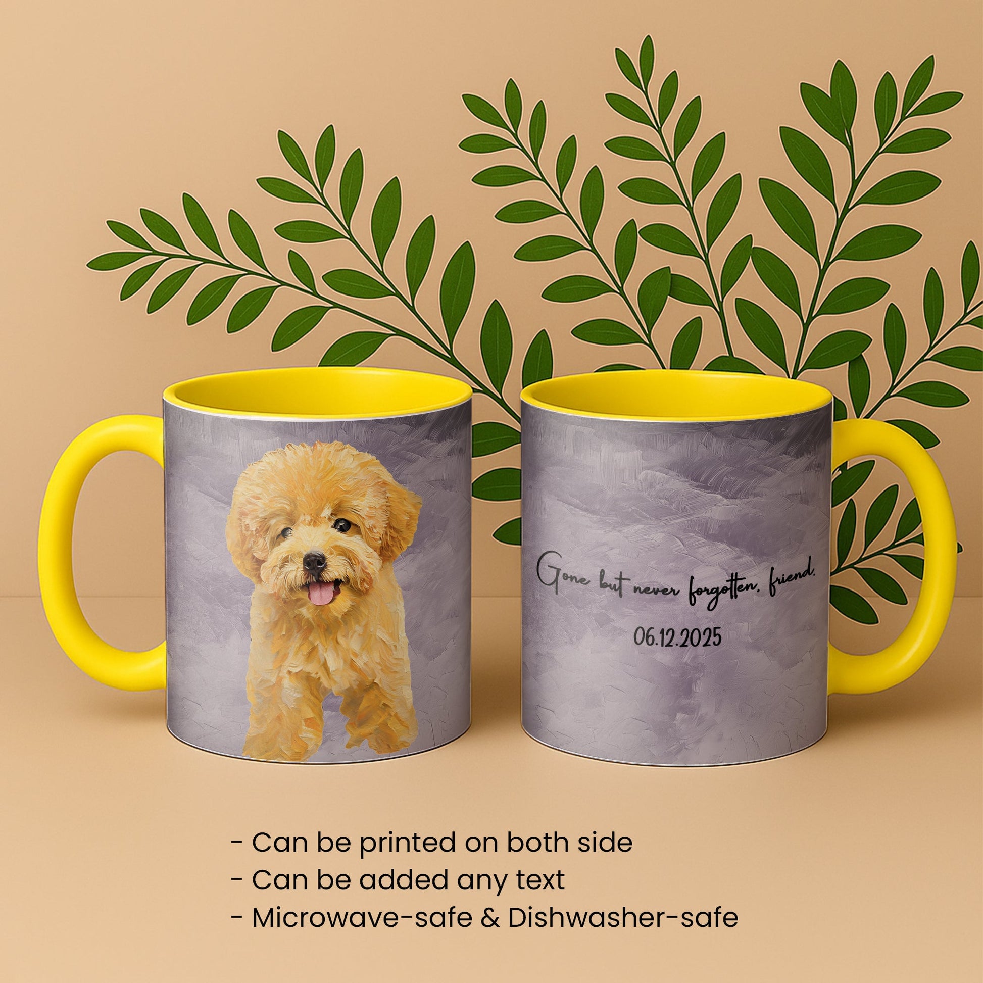 Personalized Pet Portrait Mug, Turn Photo to Oil Painting Style Art Gift, Accent Coffee Mug (11, 15oz) - BeUnikArt