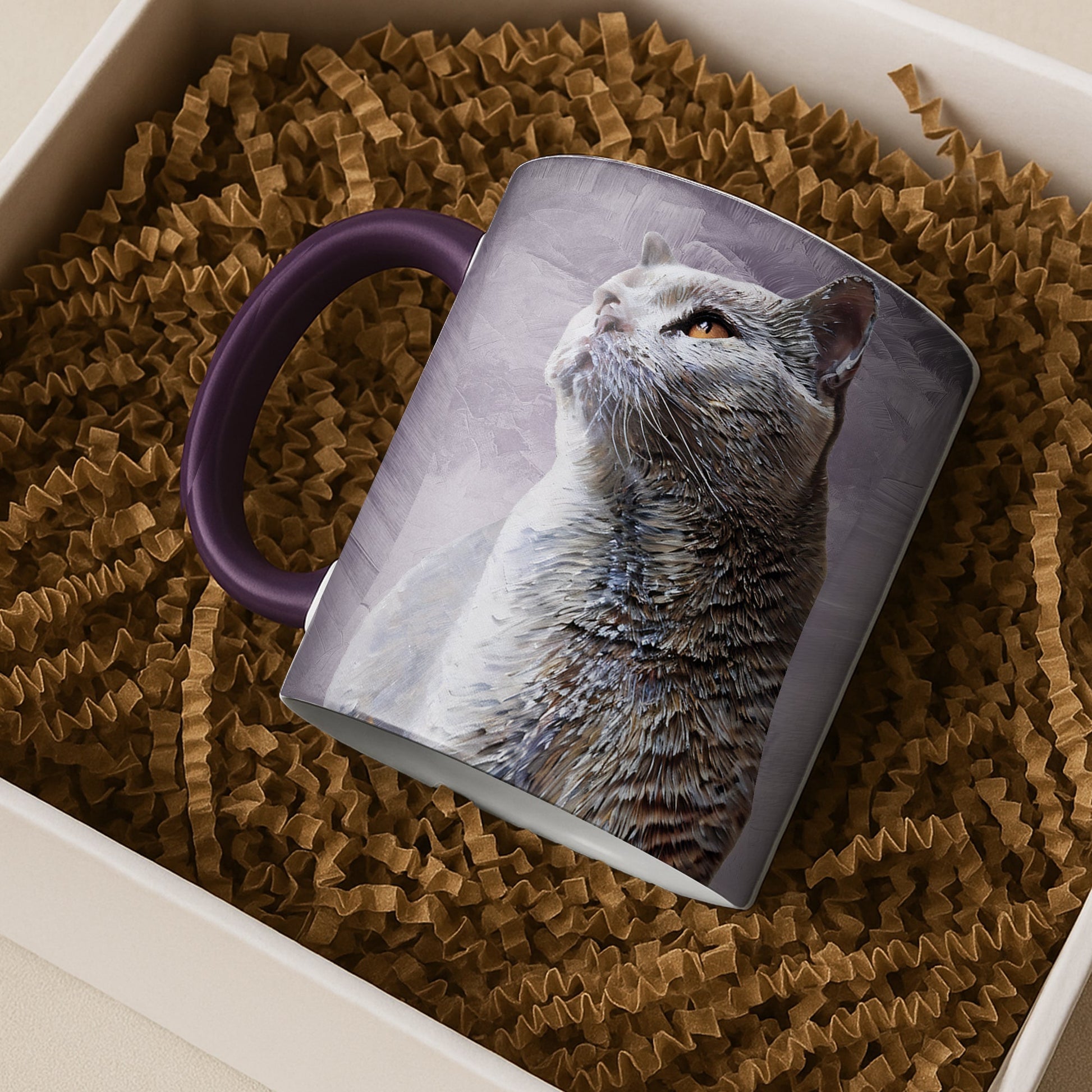 Personalized Pet Portrait Mug, Turn Photo to Oil Painting Style Art Gift, Accent Coffee Mug (11, 15oz) - BeUnikArt