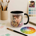 Personalized Pet Watercolor Art Mug, Cute Keepsake, Accent Coffee Mug (11, 15oz) - BeUnikArt