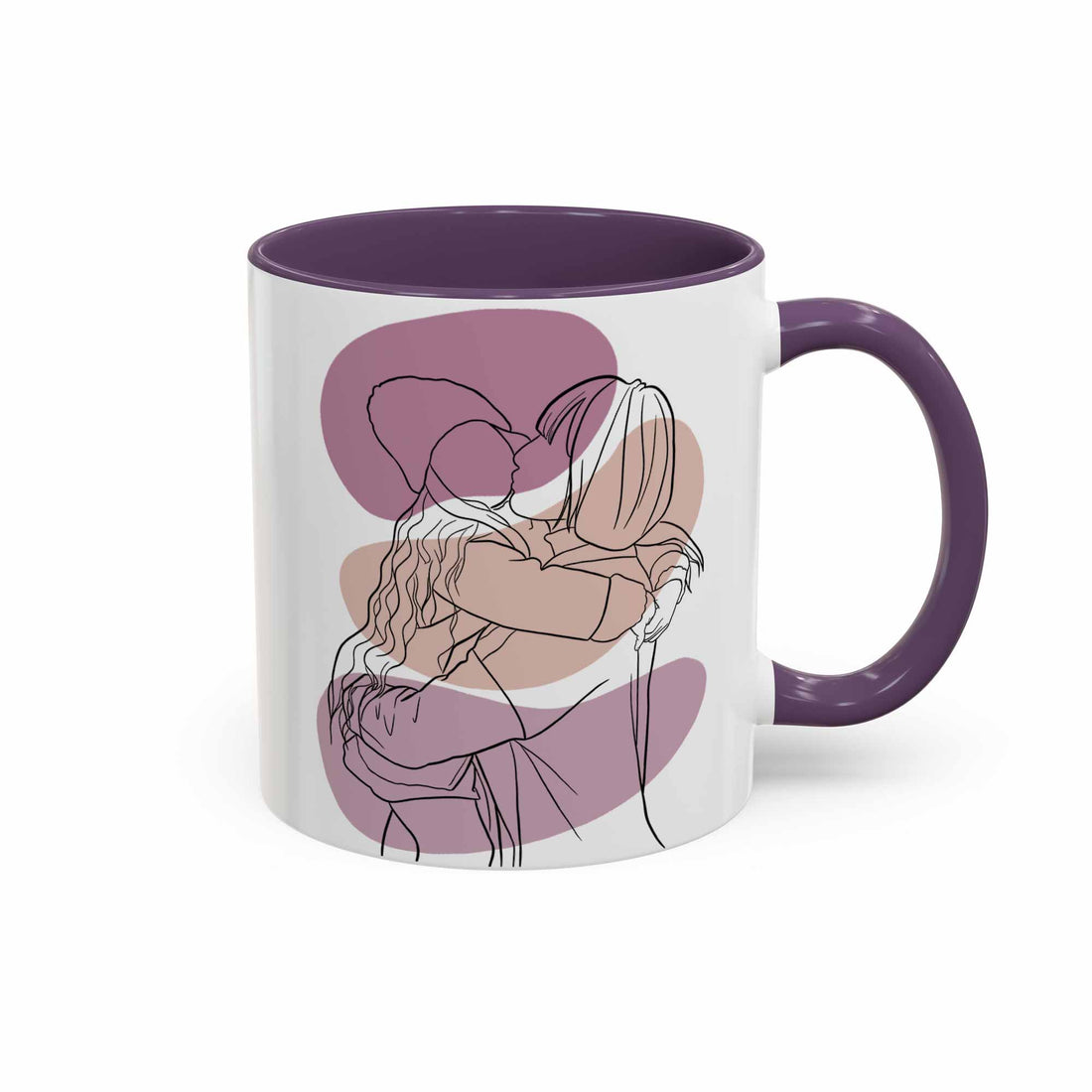 Personalized Turn Art Photo to Line Art, Couple Anniversary, Family Perfect Gift, Accent Coffee Mug (11, 15oz) - BeUnikArt