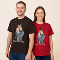 Personalized Turn Photo To Art Illustration Drawing, Dad Potrait Photo Fathers Day Gift Unisex Crewneck T-shirt S - 5XL - BeUnikArt