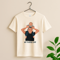 Personalized Turn Photo To Art Illustration Drawing, Dad Potrait Photo Fathers Day Gift Unisex Crewneck T-shirt S - 5XL - BeUnikArt