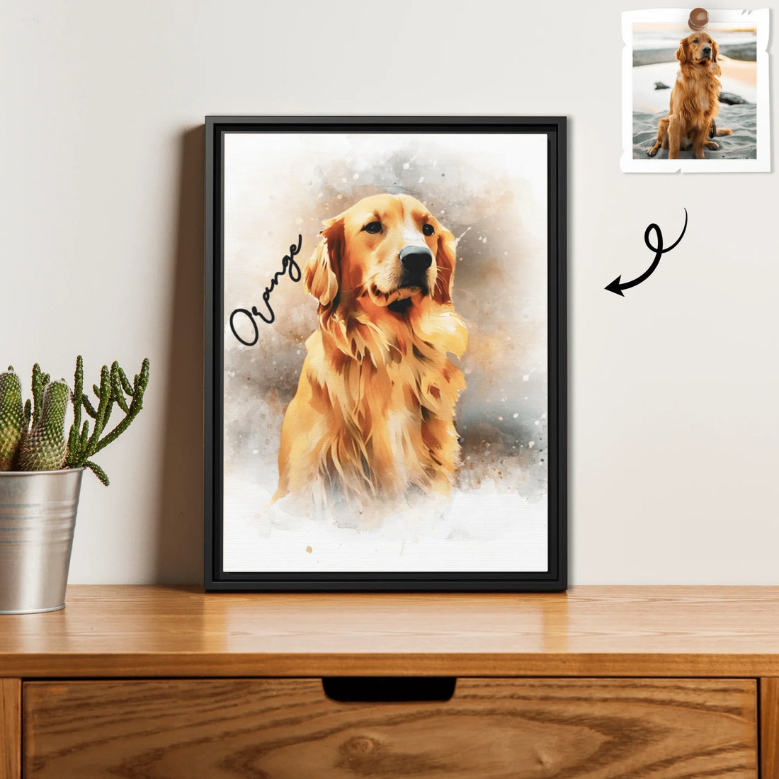 Personalized Your Pet Picture, Turn Photo to Water Color Style Art Potrait, Thoughtful Digital File Gift - BeUnikArt