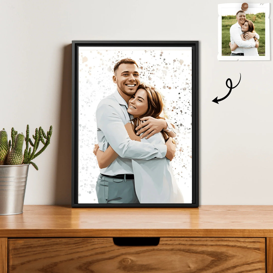 Turn Photo into Art Digital File Capture Your Sweetest Moments, Custom Illustration Art for Couples Digital File - BeUnikArt