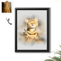 Turn Your Pet Adventures to Art, Custom Dog Cat Water Color Style Digital File for Fun Loving Homes, Pet Lover Digital File - BeUnikArt
